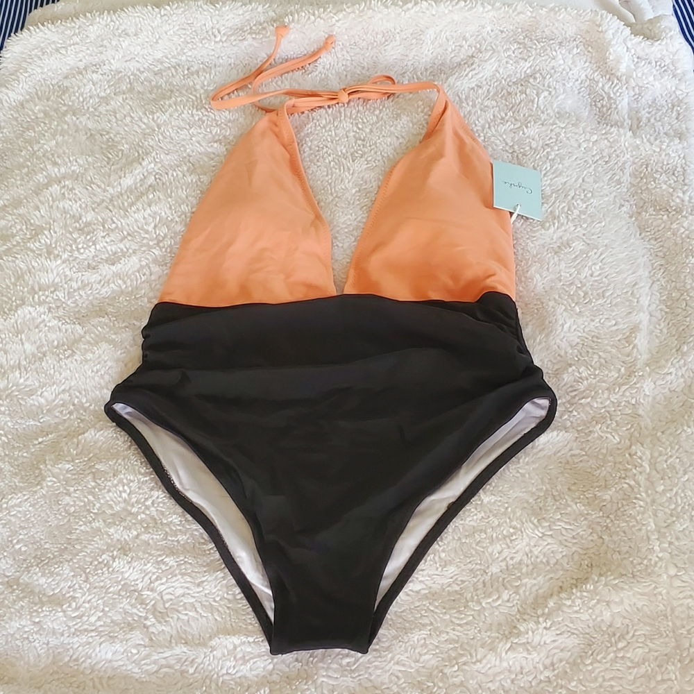 BRAND NEW Cupshe one piece colorblock swimsuit - Picture 2 of 5